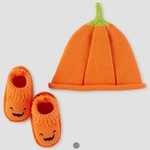Just One You by Carter’s Pumpkin Hat & Bootie Set